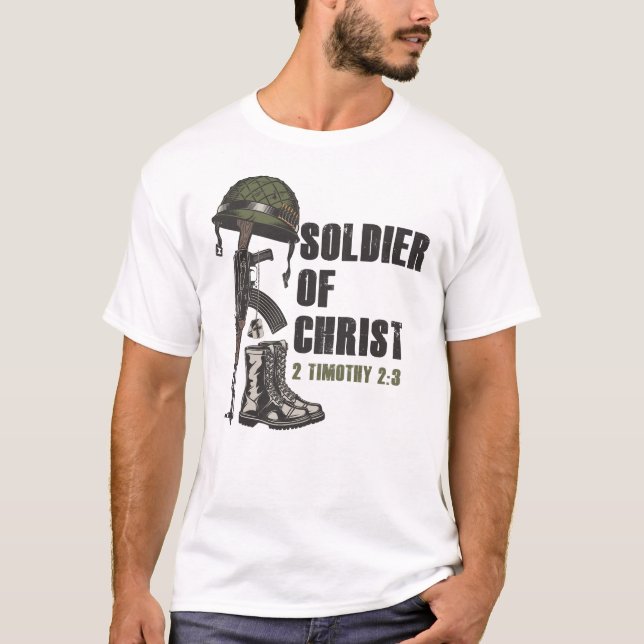 Soldier of Jesus Christ Christian Army Faith   T-S T-Shirt (Front)