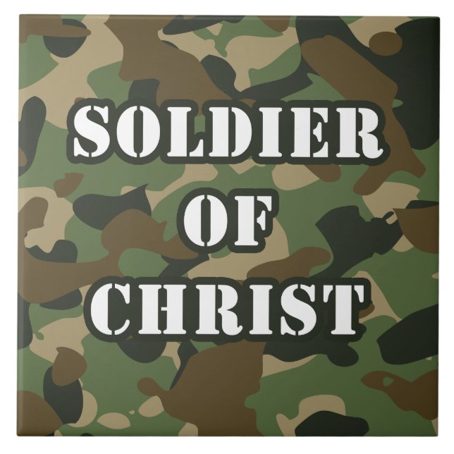Soldier of Jesus Christ Christian Army Faith  Tile (Front)
