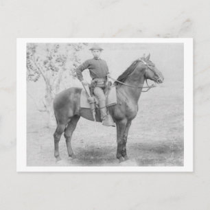 Soldier on His Horse in South Dakota Photograph Postcard