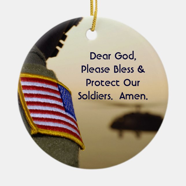 Soldier Prayer Ornament (Front)