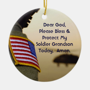 Soldier Prayer Ornament Grandson