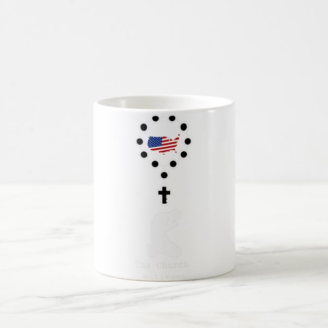Soldier Prayer Rosary Beads United States American Coffee Mug (Center)