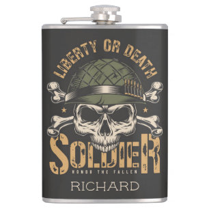 Soldier Quote Hip Flask