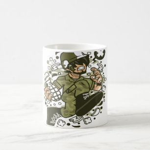 Soldier Running Coffee Mug