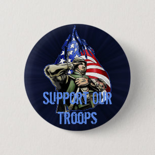 Soldier Salute Design 6 Cm Round Badge