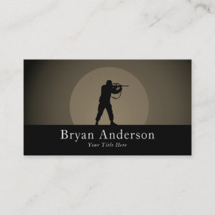 Soldier Silhouette Business Card