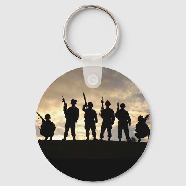 Soldier Silhouettes Key Ring (Front)