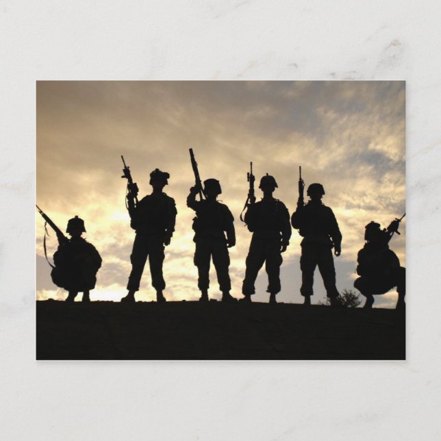 Soldier Silhouettes Postcard (Front)