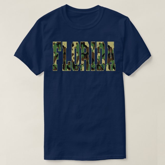 Soldier State of Florida Military Camo T-Shirt (Design Front)