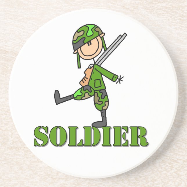 Soldier Stick Figure Coaster (Front)