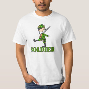 Soldier Stick Figure T-Shirt