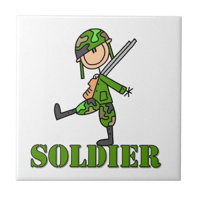 Soldier Stick Figure Tile (Front)