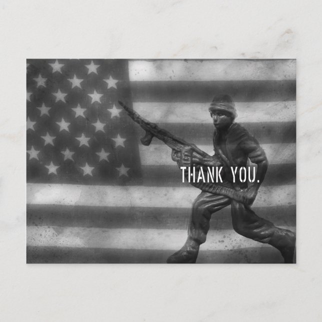 Soldier Thank You Postcard (Front)