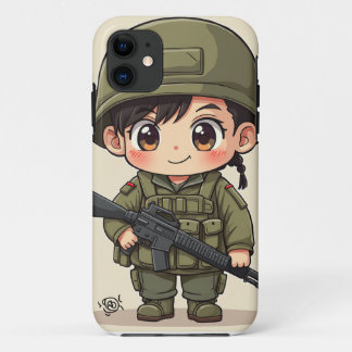 soldier The soldier was expressed cutely. iPhone 11 Case