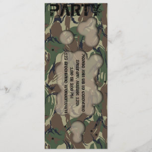 Soldier theme party invitation