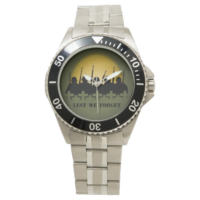 Soldier Tribute Watch Lest We Forget Wrist Watch (Front)