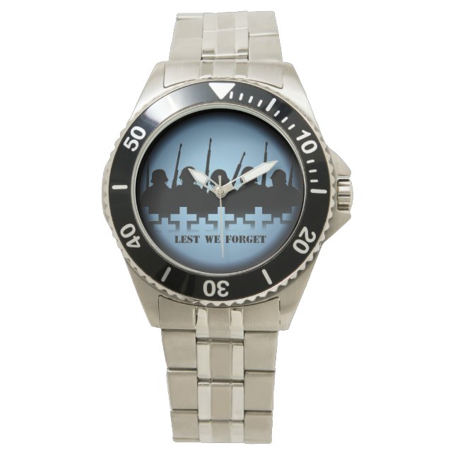 Soldier Tribute Watch Lest We Forget Wrist Watch (Front)