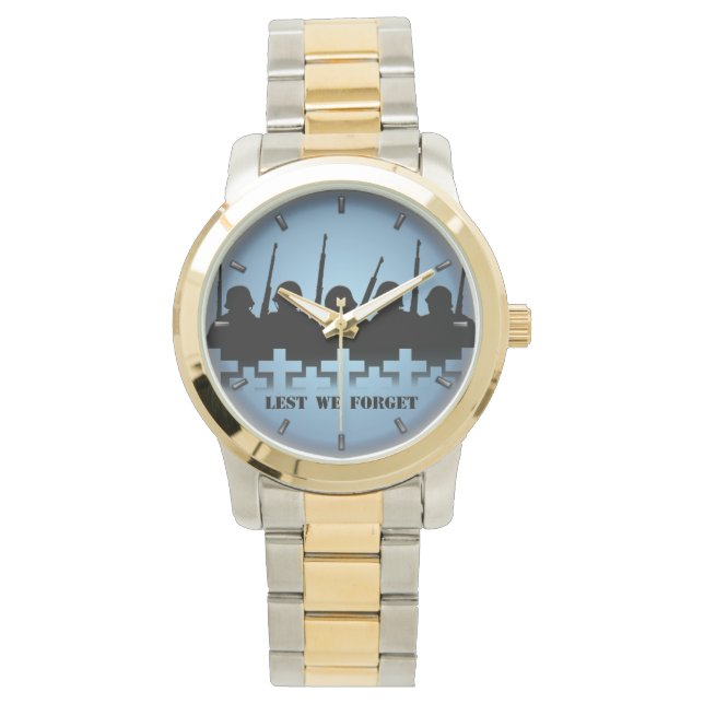 Soldier Tribute Watch Lest We Forget Wrist Watch (Front)