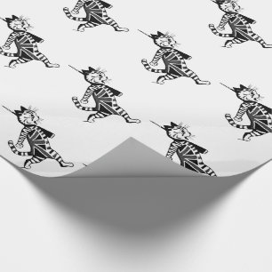 Soldier Union Jack Cat Wrapping Paper