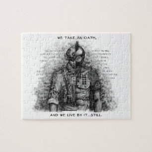 Soldier Warrior - Oath Customise Background Colour Jigsaw Puzzle