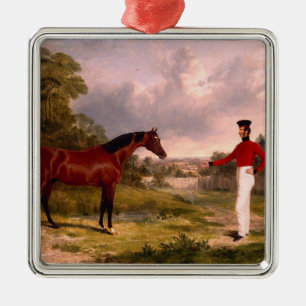 Soldier With an Officer's Horse Metal Tree Decoration