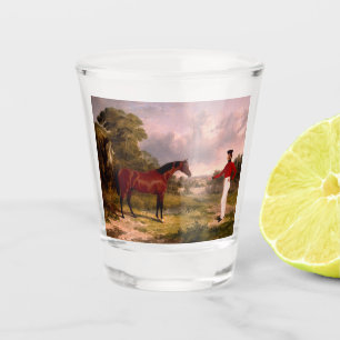 Soldier With an Officer's Horse Shot Glass