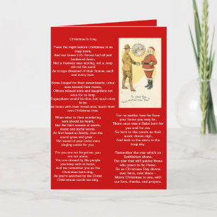 soldier with santa poem christmas card