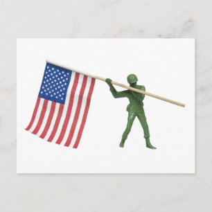 SoldierAmericanFlag1072509 Postcard