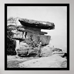 Soldiers by Umbrella Rock in Chattanooga, TN 1864 Poster