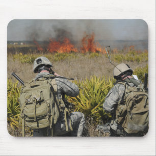 Soldiers call in information mouse mat