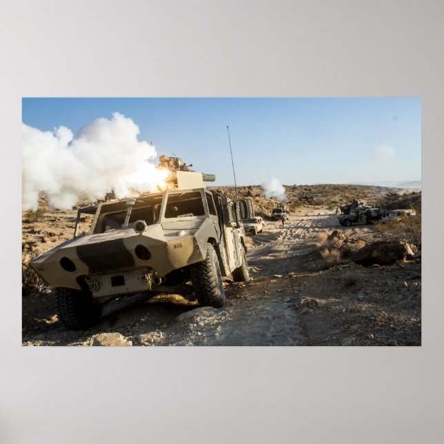 Soldiers Defend Their Position Poster (Front)