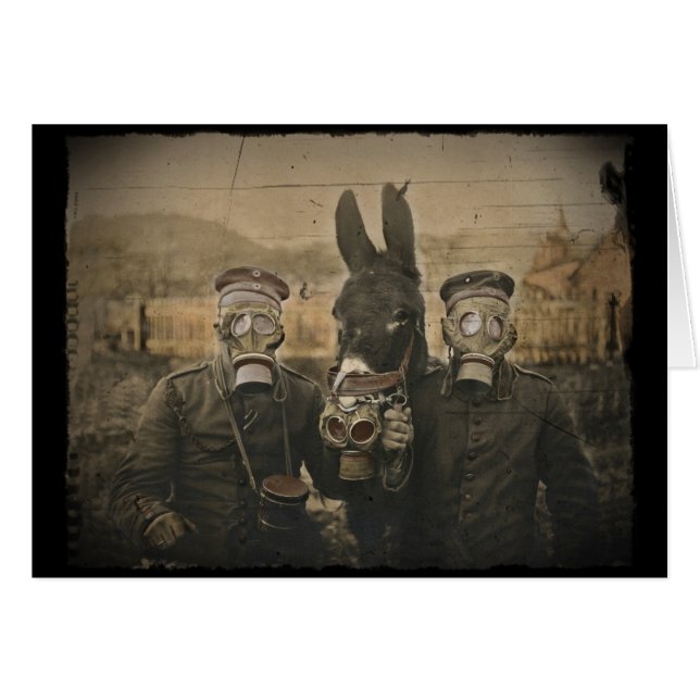 Soldiers Donkey and Gas Masks (Front Horizontal)