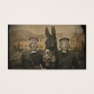 Soldiers Donkey and Gas Masks