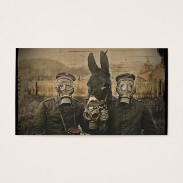 Soldiers Donkey and Gas Masks (Front)