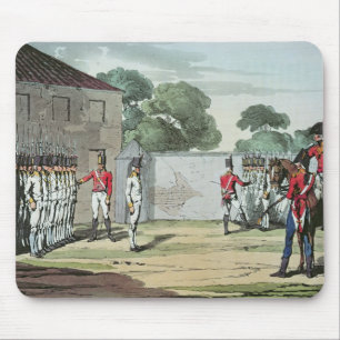 Soldiers Drilling, 1807 Mouse Mat