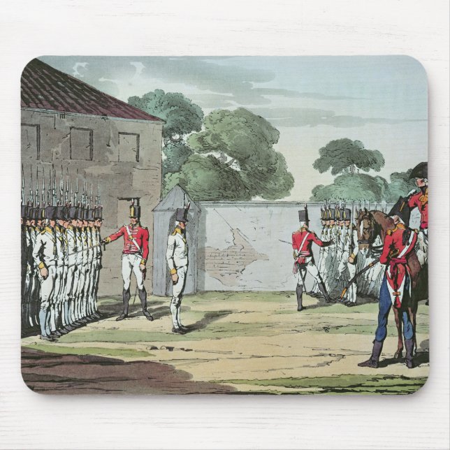 Soldiers Drilling, 1807 Mouse Mat (Front)