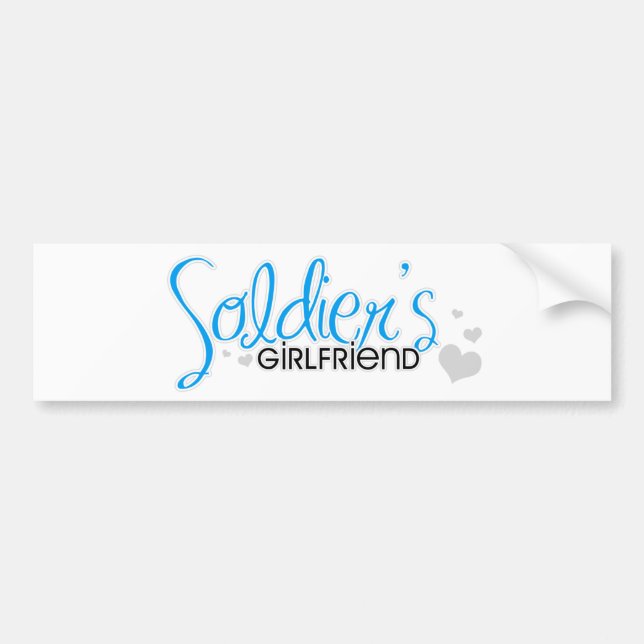 Soldier's Girlfriend (Bright Blue) Bumper Sticker (Front)