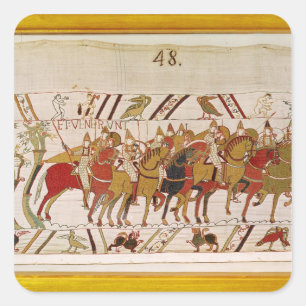 Soldiers leaving Hastings to do battle with Square Sticker