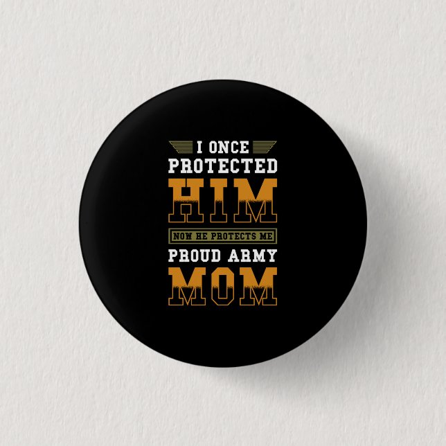 Soldiers Mum Proud Army Mum 3 Cm Round Badge (Front)