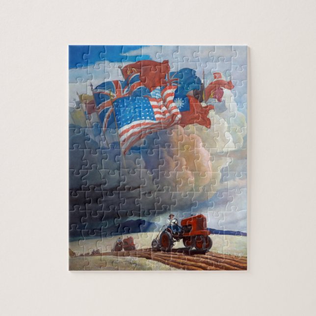 Soldiers of the Soil by Newell Convers Wyeth Jigsaw Puzzle (Vertical)