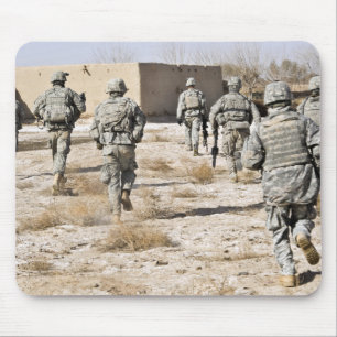 soldiers respond to a small arms attack mouse mat