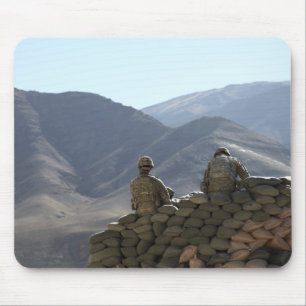 soldiers run communications equipment mouse mat