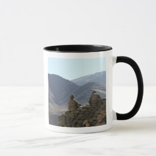 soldiers run communications equipment mug