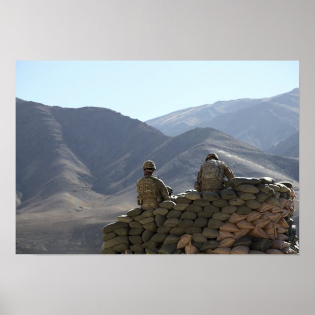 soldiers run communications equipment poster (Front)