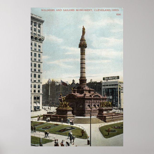 Soldiers & Sailors Monument Cleveland 1910 Vintage Poster (Front)
