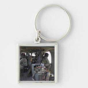 soldiers watch for hazards key ring