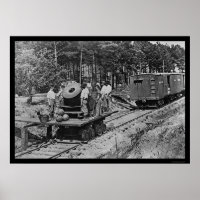 Soldiers with a Cannon on a Railroad Car 1864
