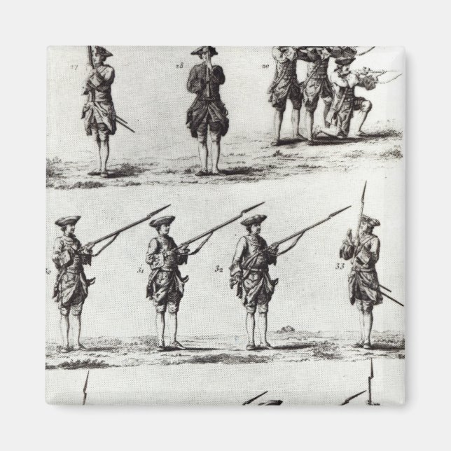 Soldiers with bayonets magnet (Front)