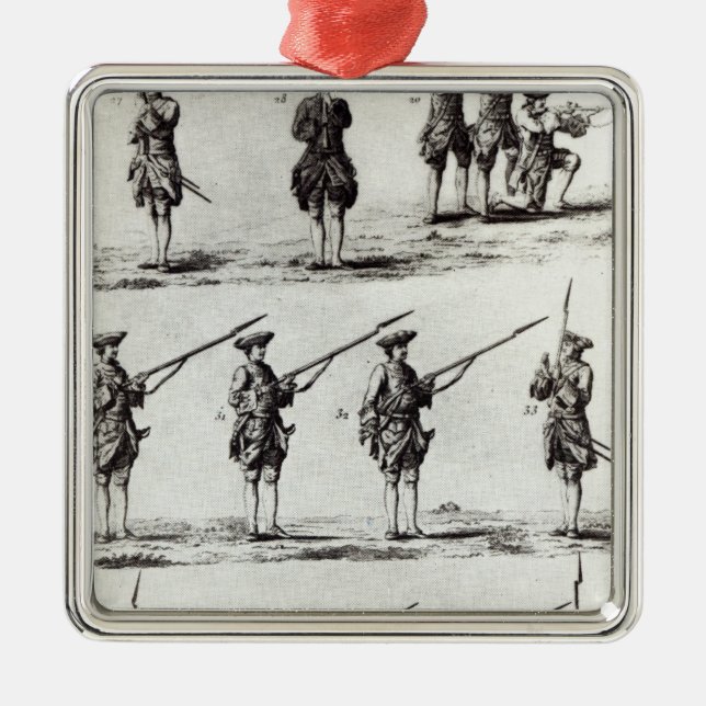 Soldiers with bayonets metal tree decoration (Front)