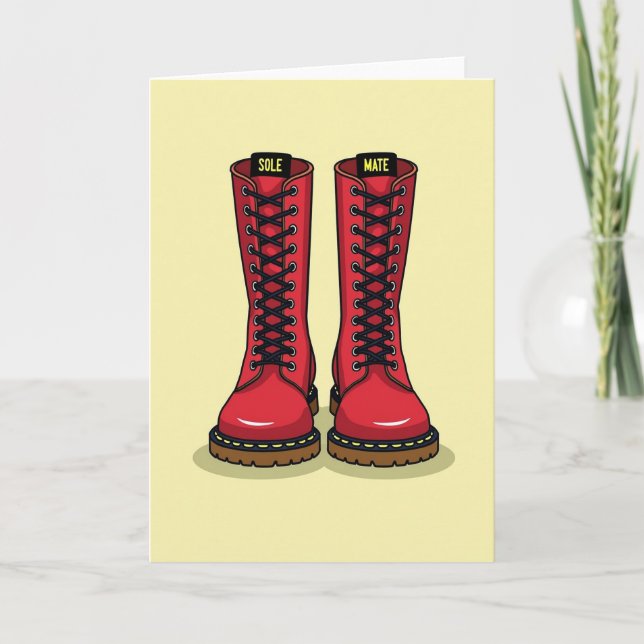 Sole Mate Love Boots Card (Front)